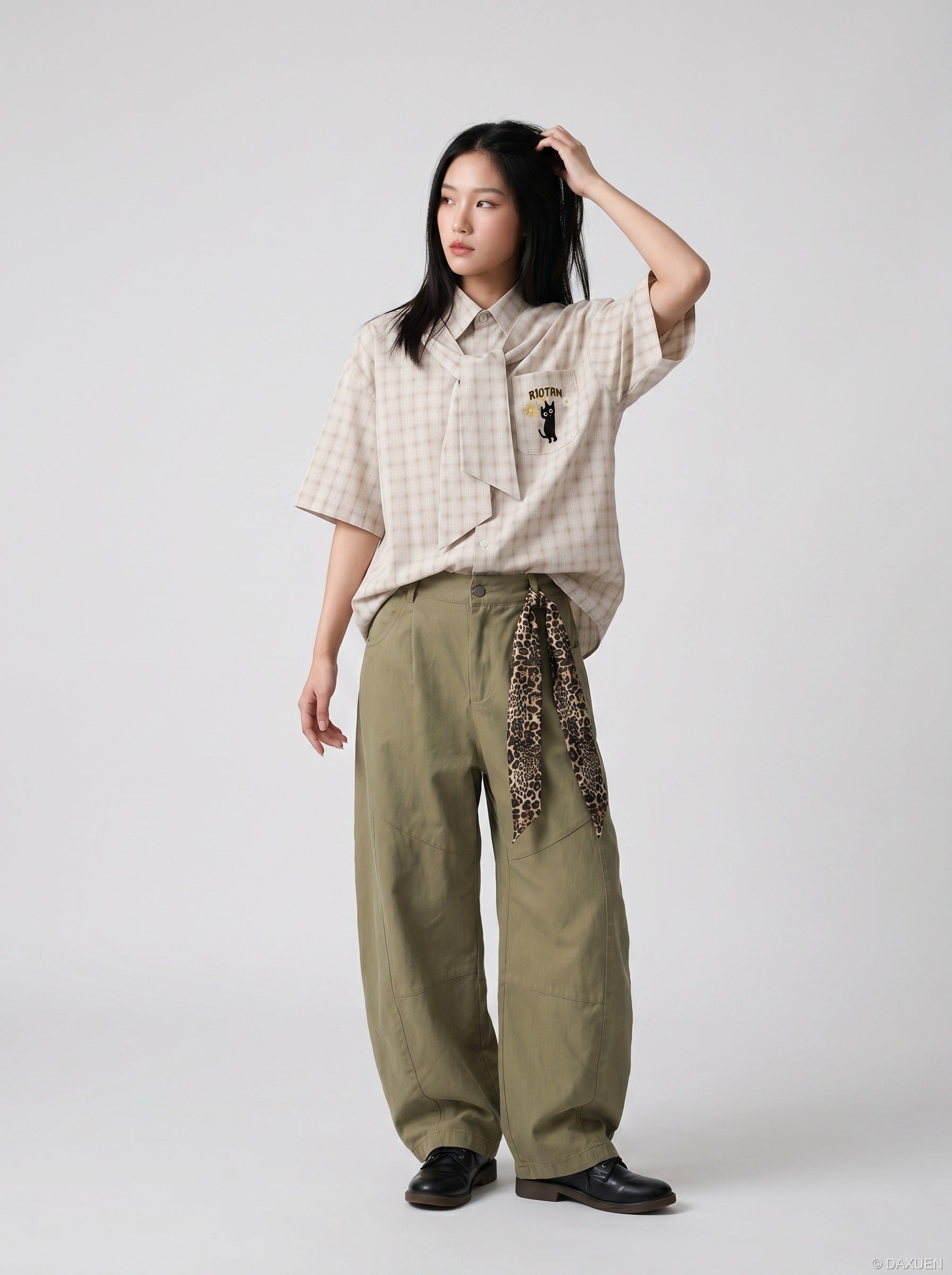 Chill Vibes Plaid Short-Sleeved Shirt