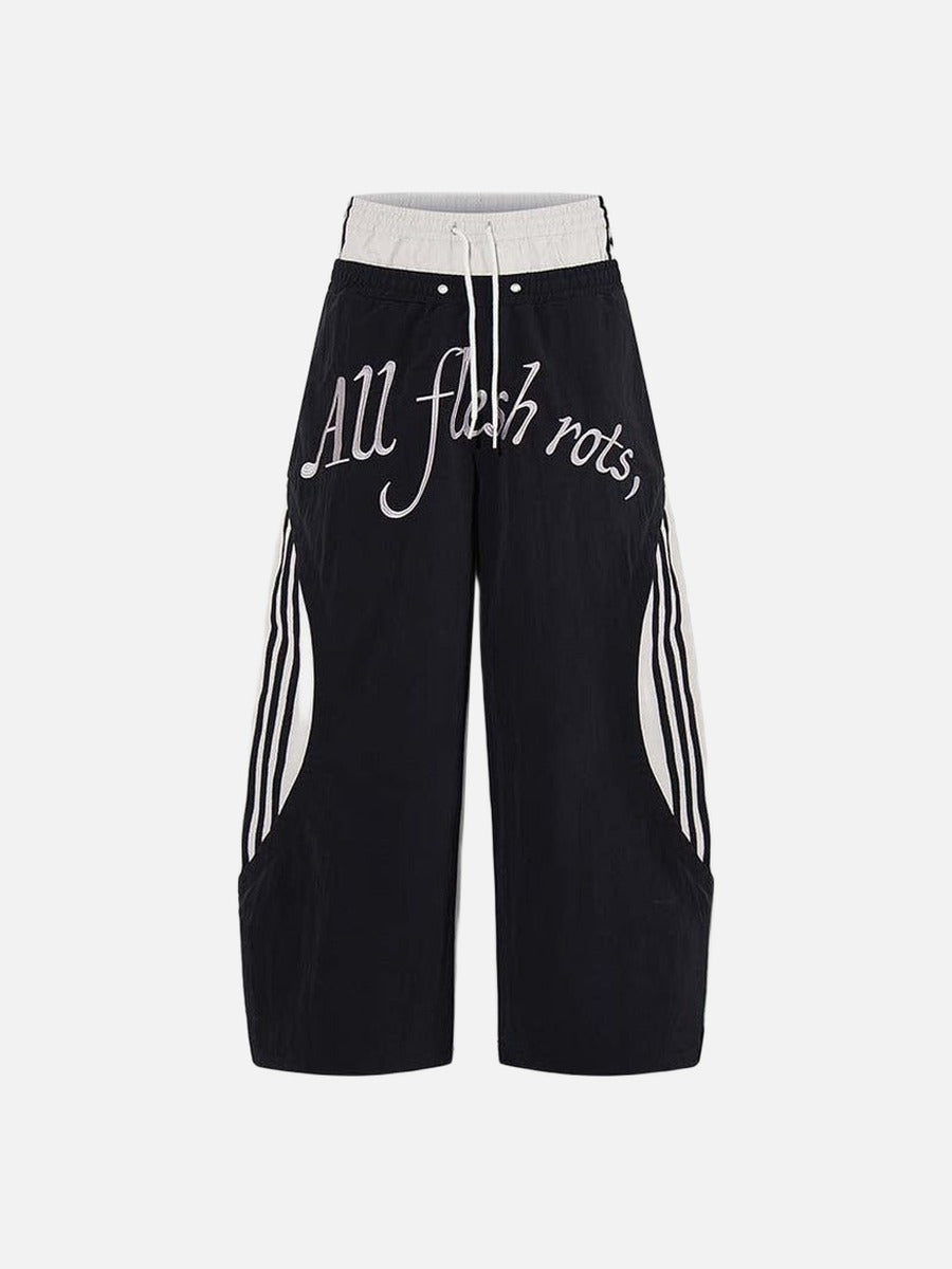 Pantalones de chándal de pierna ancha con bloques de color