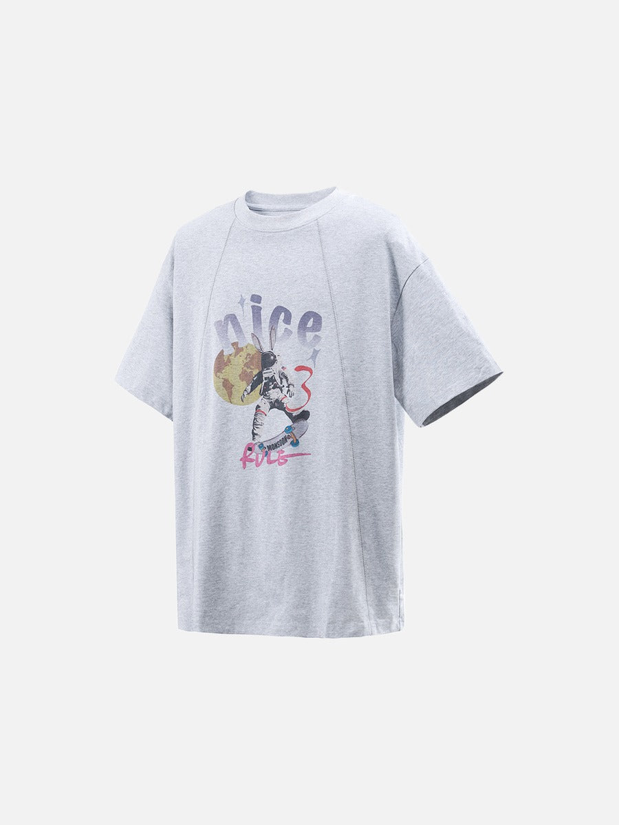 Camiseta de skate Conejito Cósmico