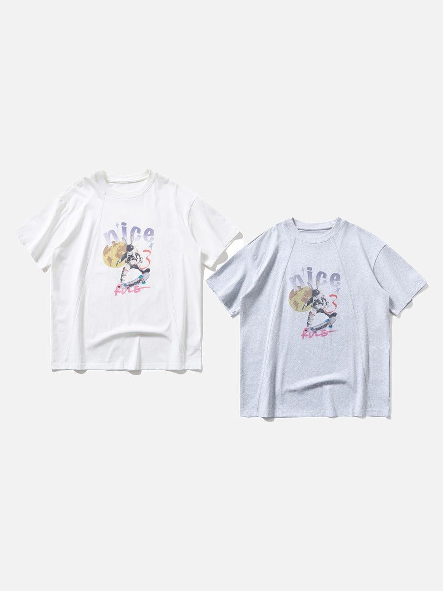 Camiseta de skate Conejito Cósmico