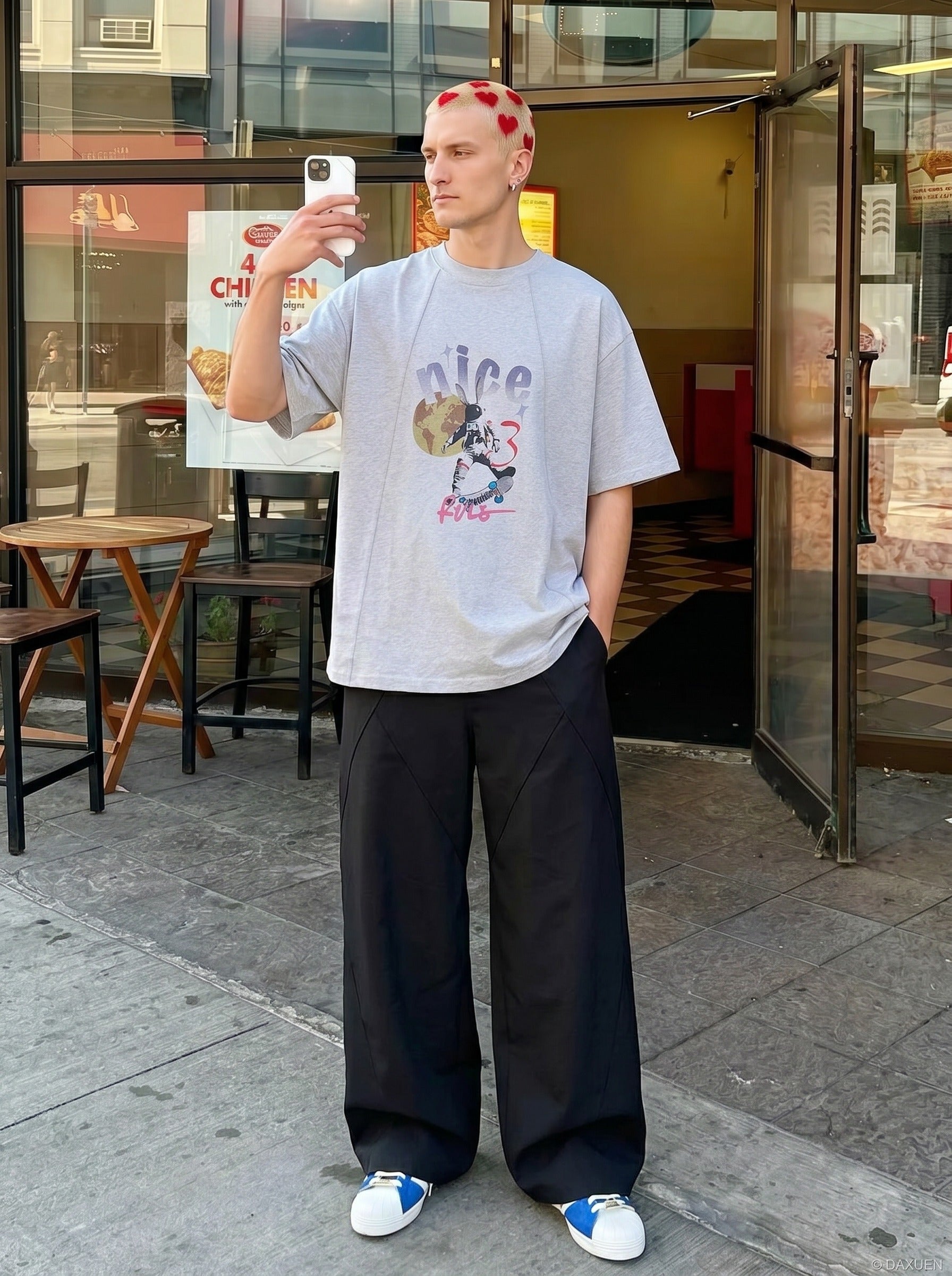 Camiseta de skate Conejito Cósmico
