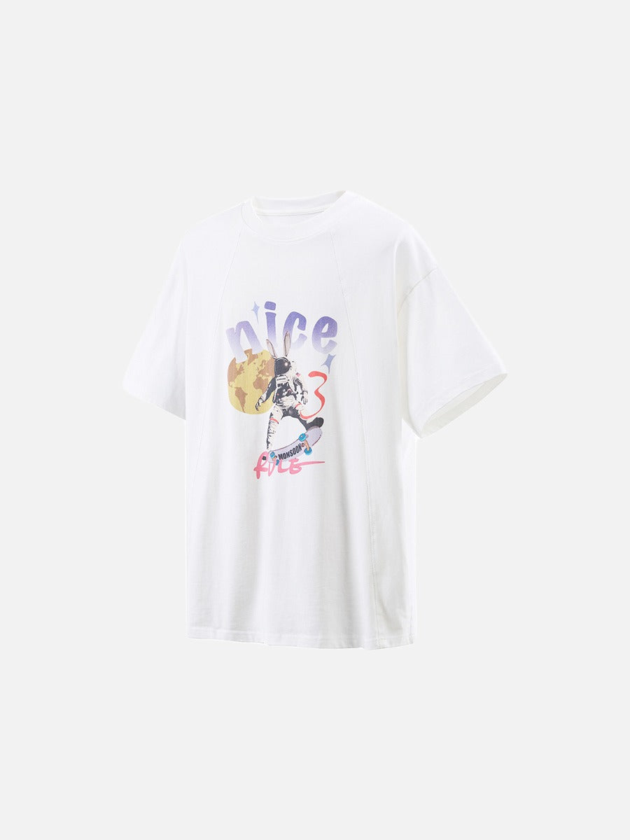 Camiseta de skate Conejito Cósmico