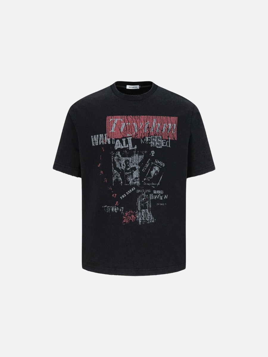 Distressed Graphic Tee - Tee