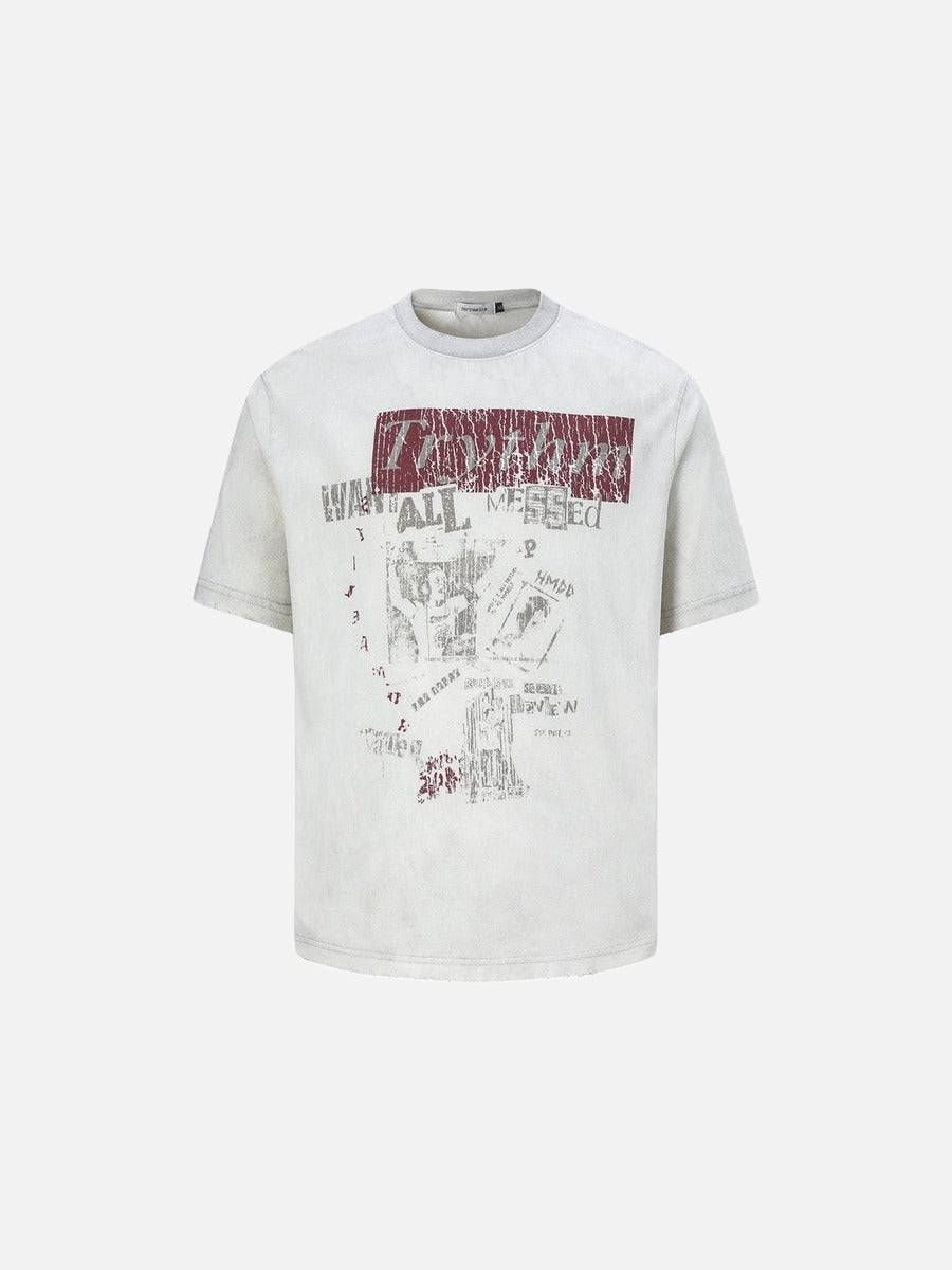 Distressed Graphic Tee - Tee