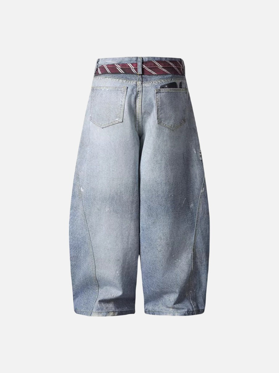 Distressed Light Blue Baggy Jeans