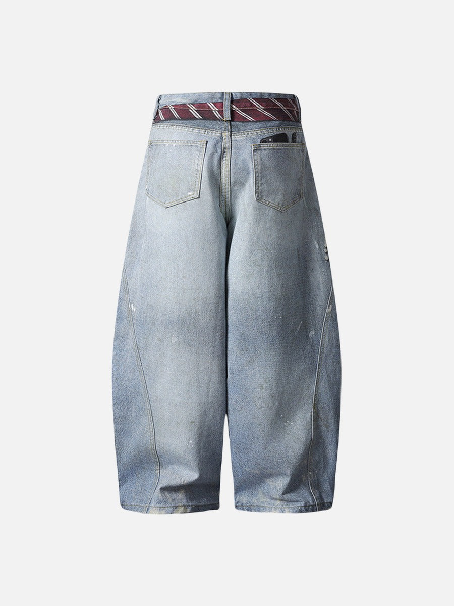 Distressed Light Blue Baggy Jeans
