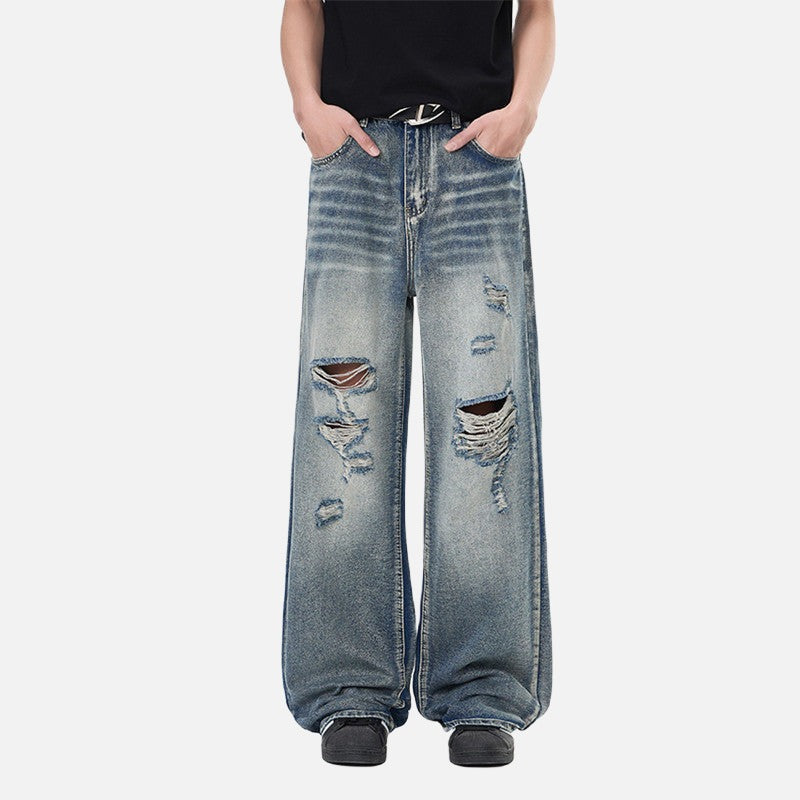 Vaqueros anchos desgastados - Casual
