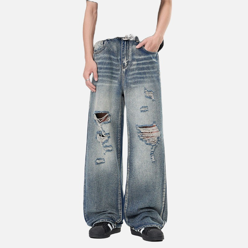 Vaqueros anchos desgastados - Casual