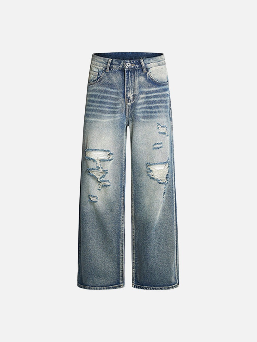 Vaqueros anchos desgastados - Casual