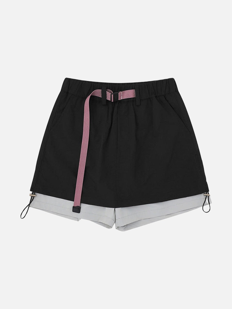 Flowy A-Line Layered Shorts