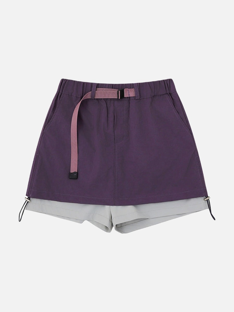 Flowy A-Line Layered Shorts