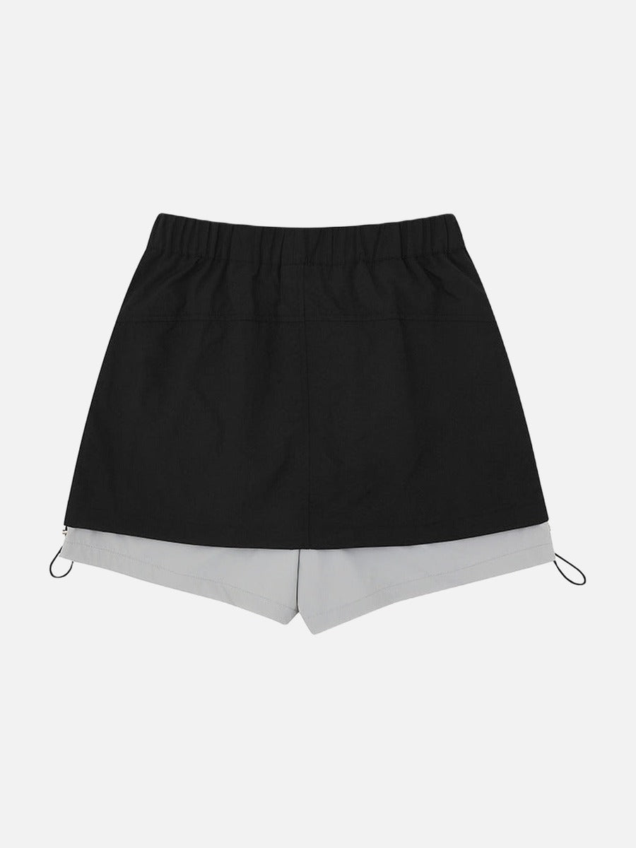 Flowy A-Line Layered Shorts