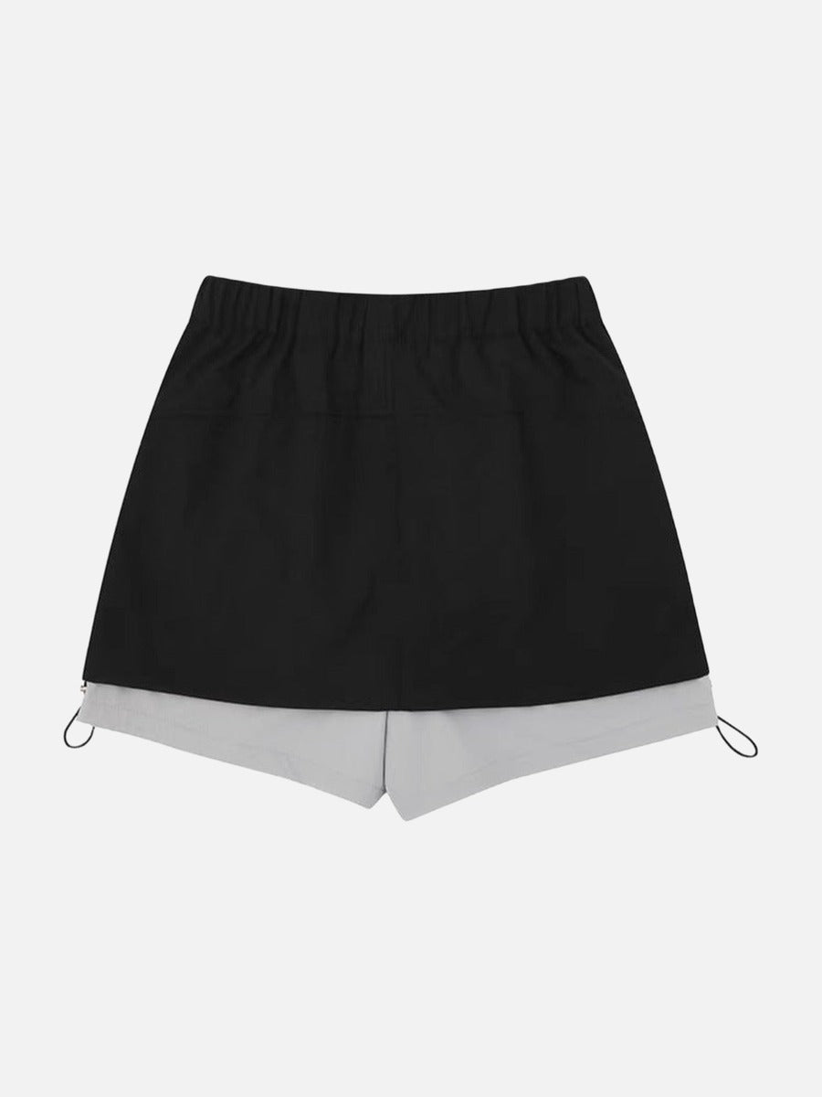 Flowy A-Line Layered Shorts