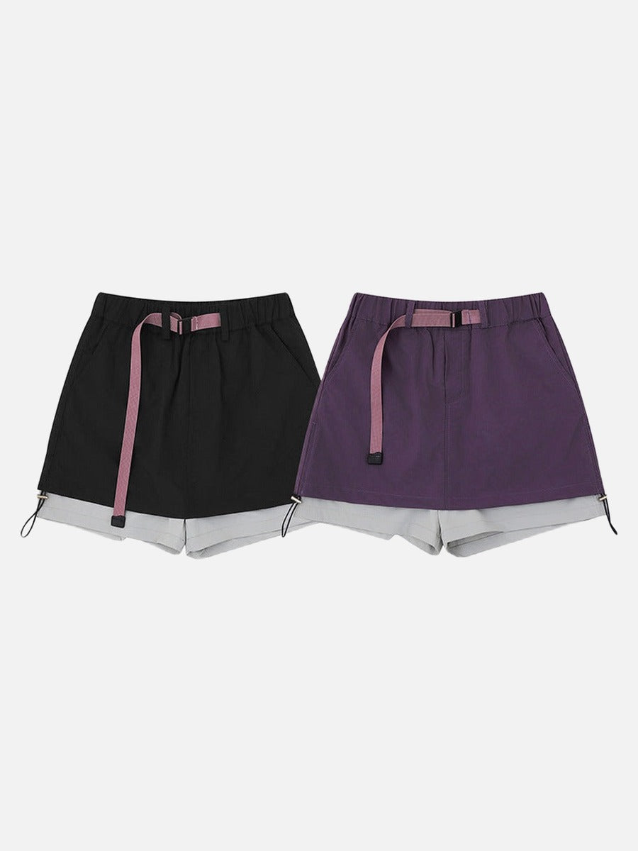 Flowy A-Line Layered Shorts