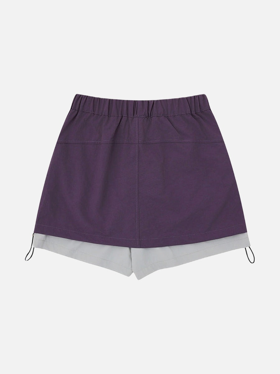 Flowy A-Line Layered Shorts