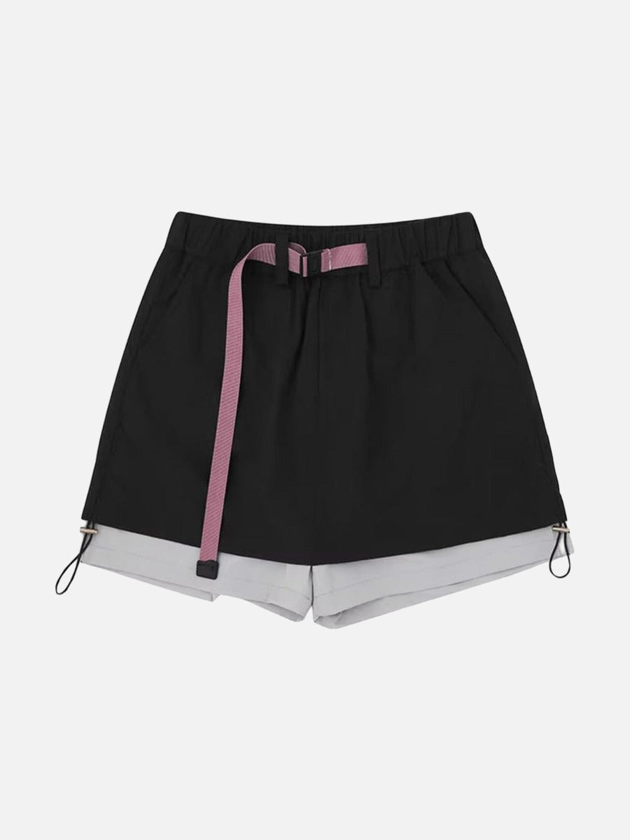 Flowy A-Line Layered Shorts
