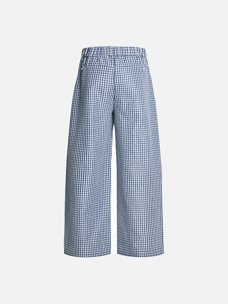 Pantalones Anchos Gingham