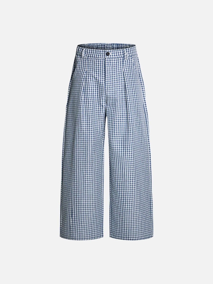 Pantalones Anchos Gingham