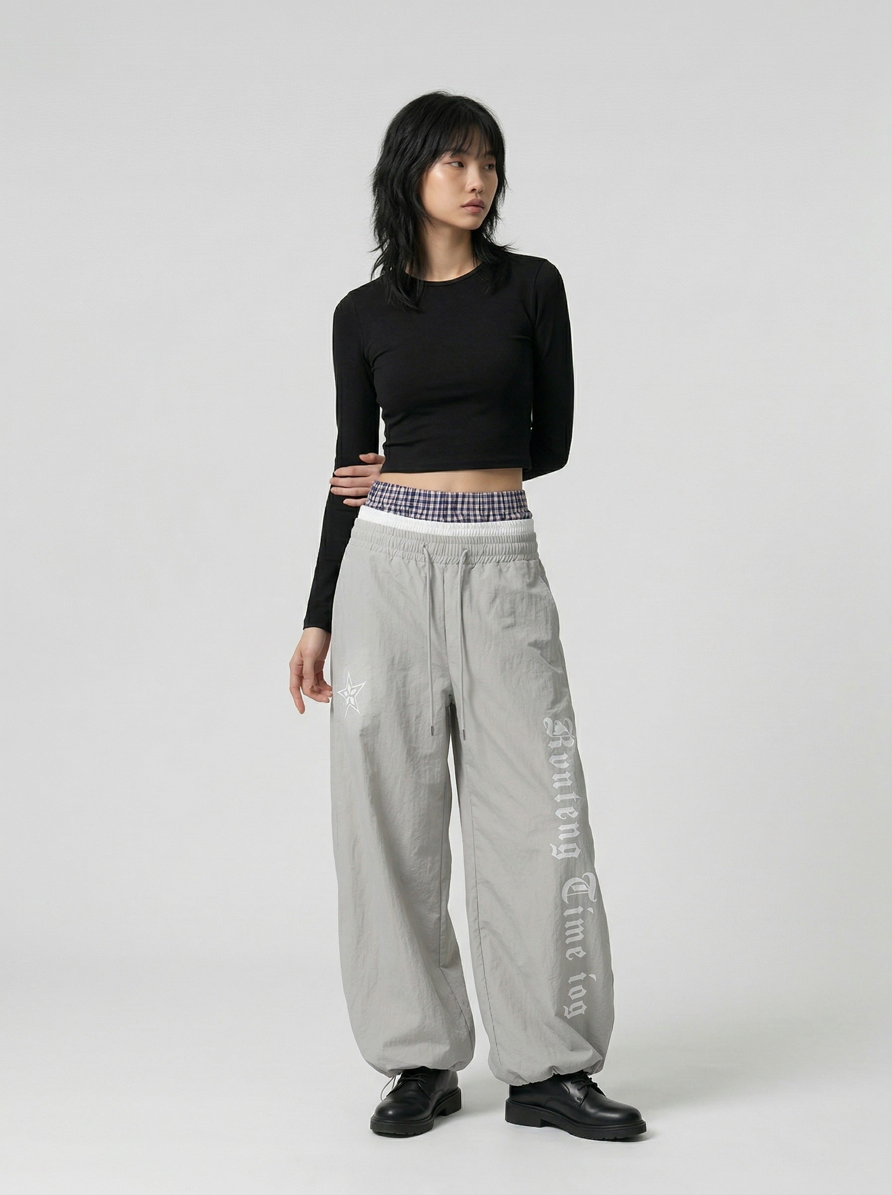 Gothic Graphic Wide-Leg Pants