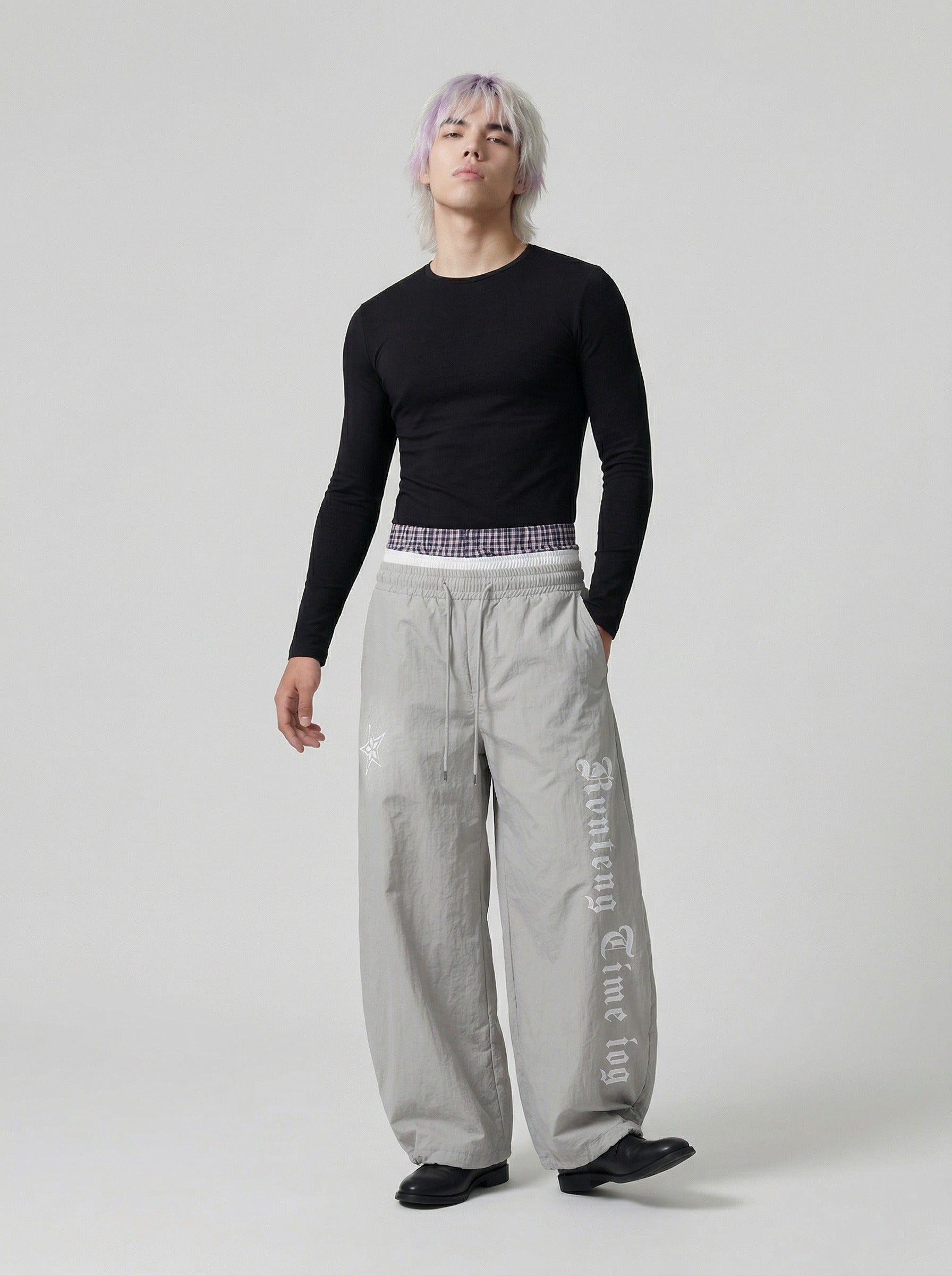 Gothic Graphic Wide-Leg Pants