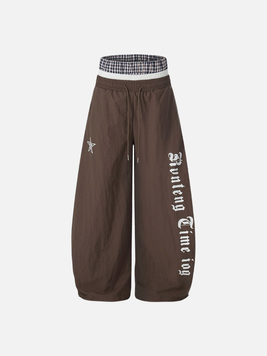 Gothic Graphic Wide-Leg Pants