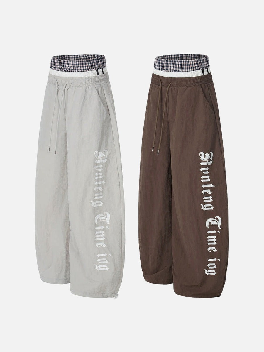 Gothic Graphic Wide-Leg Pants