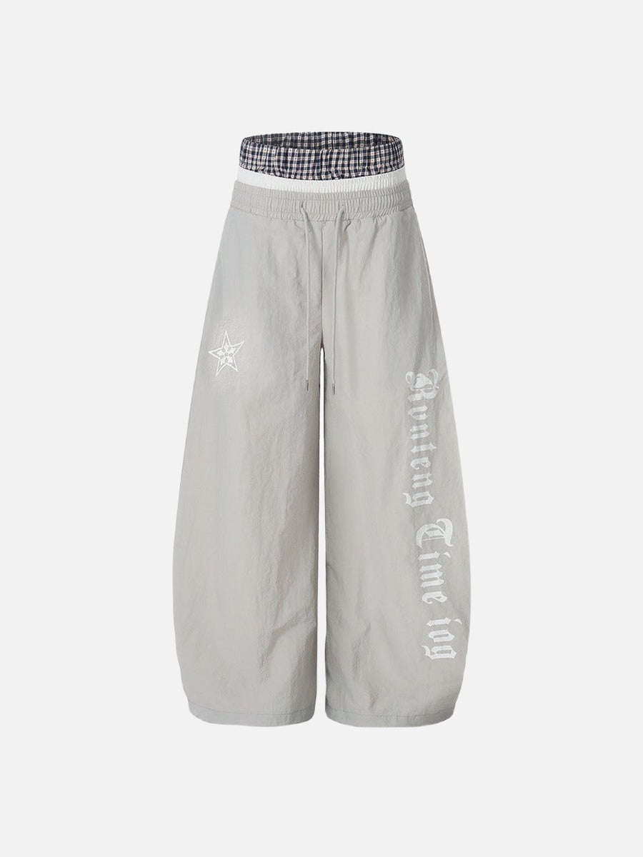 Gothic Graphic Wide-Leg Pants