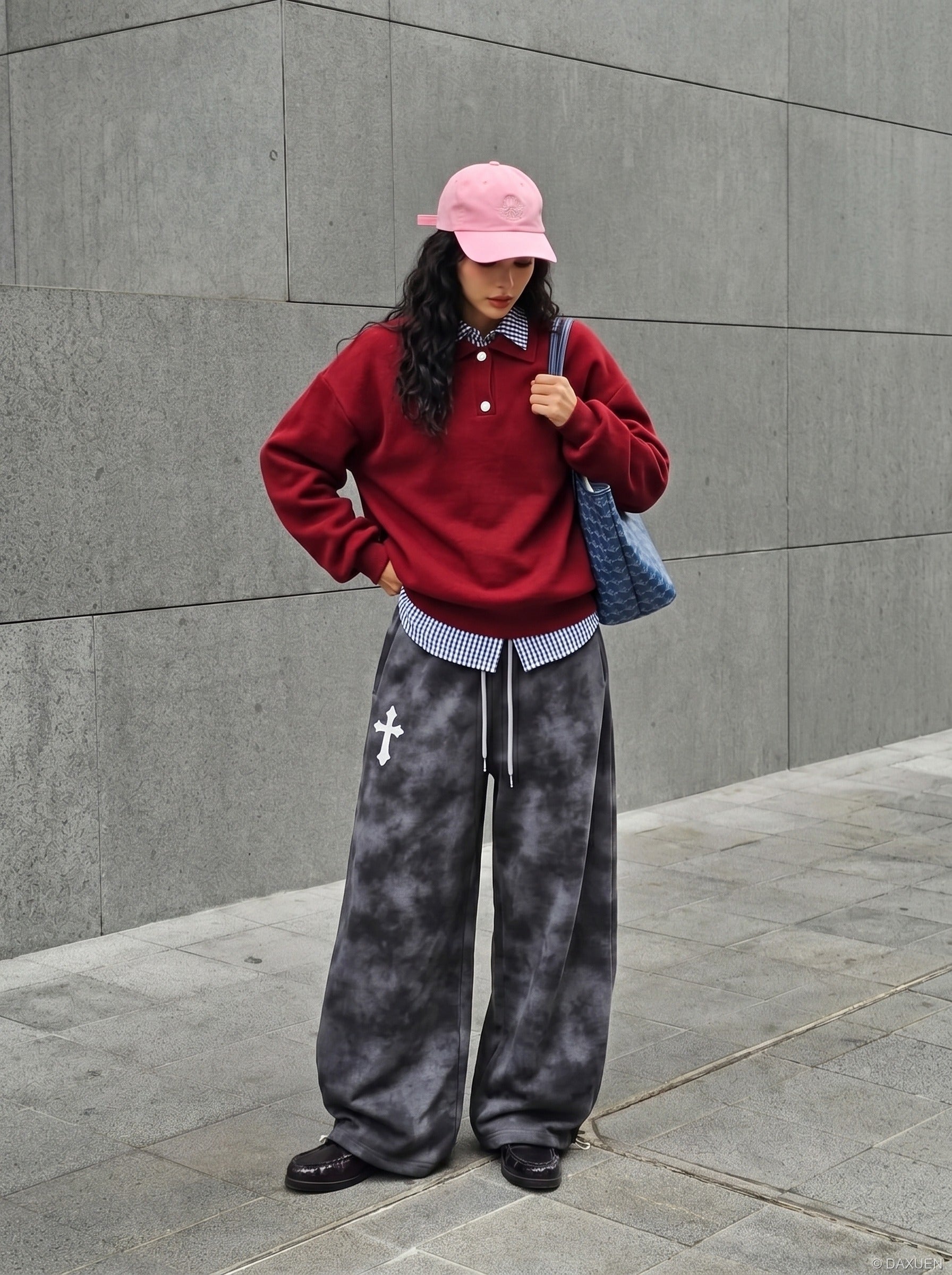 Gothic Tie-Dye Baggy Pants