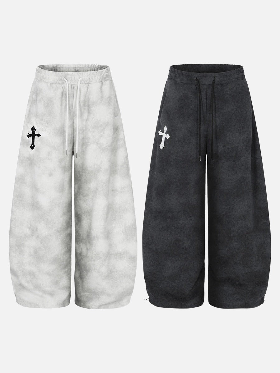 Gothic Tie-Dye Baggy Pants