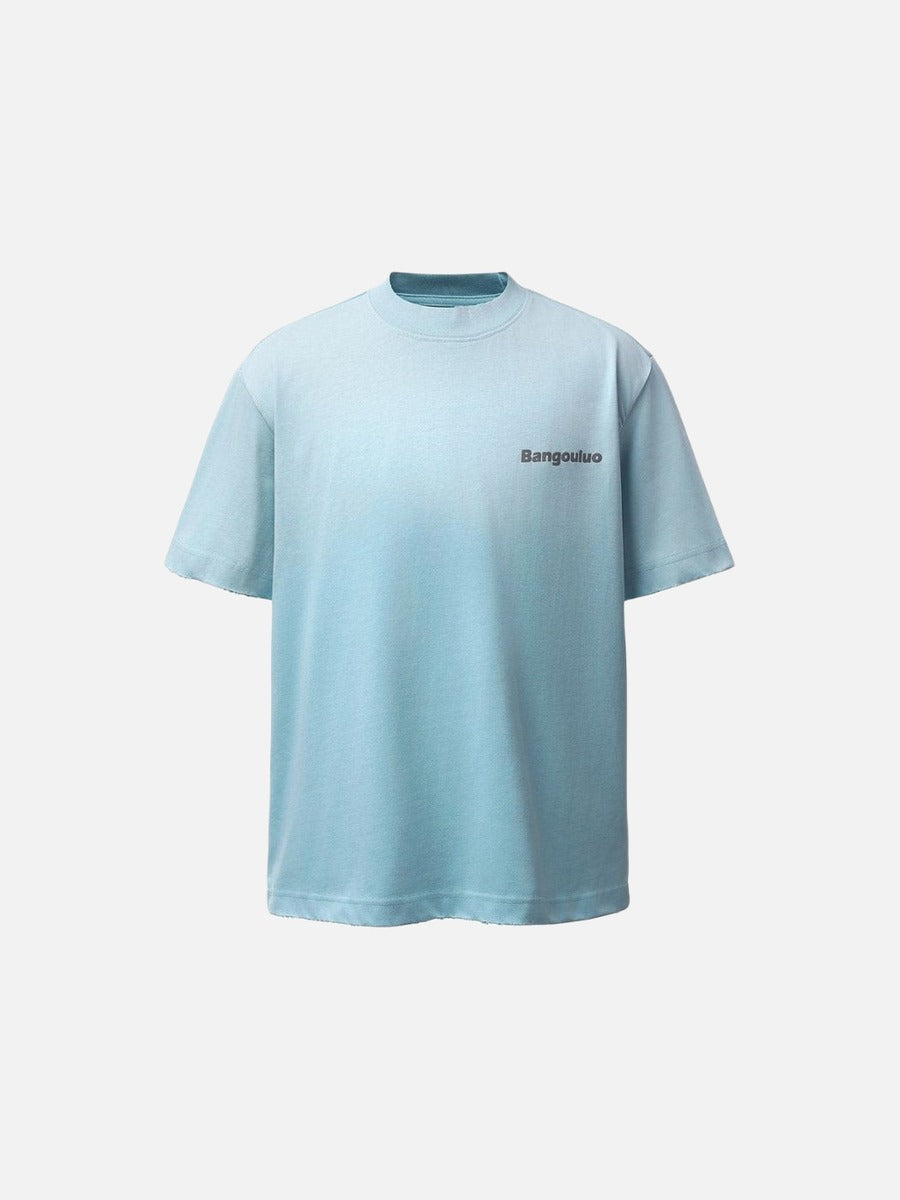 Camiseta extragrande con gráfico degradado