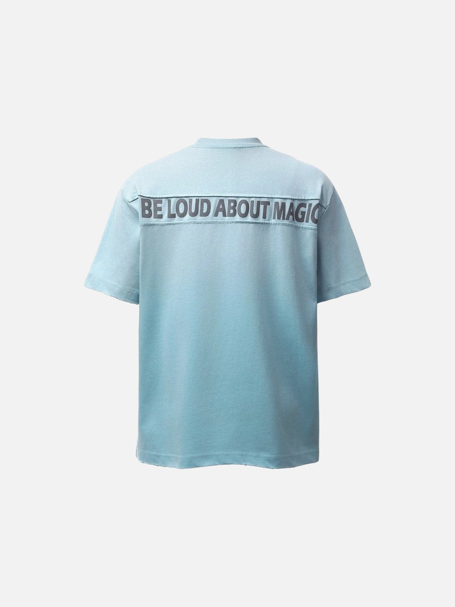 Camiseta extragrande con gráfico degradado