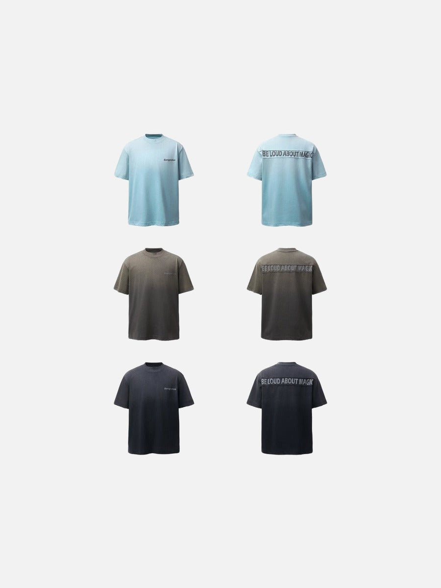 Camiseta extragrande con gráfico degradado