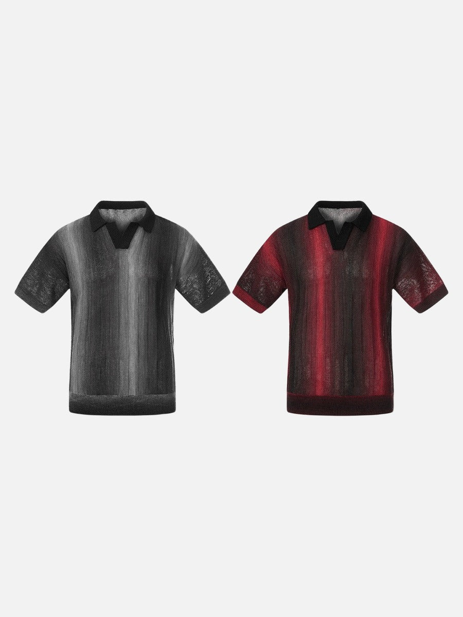 Polo de punto degradado - Manga corta