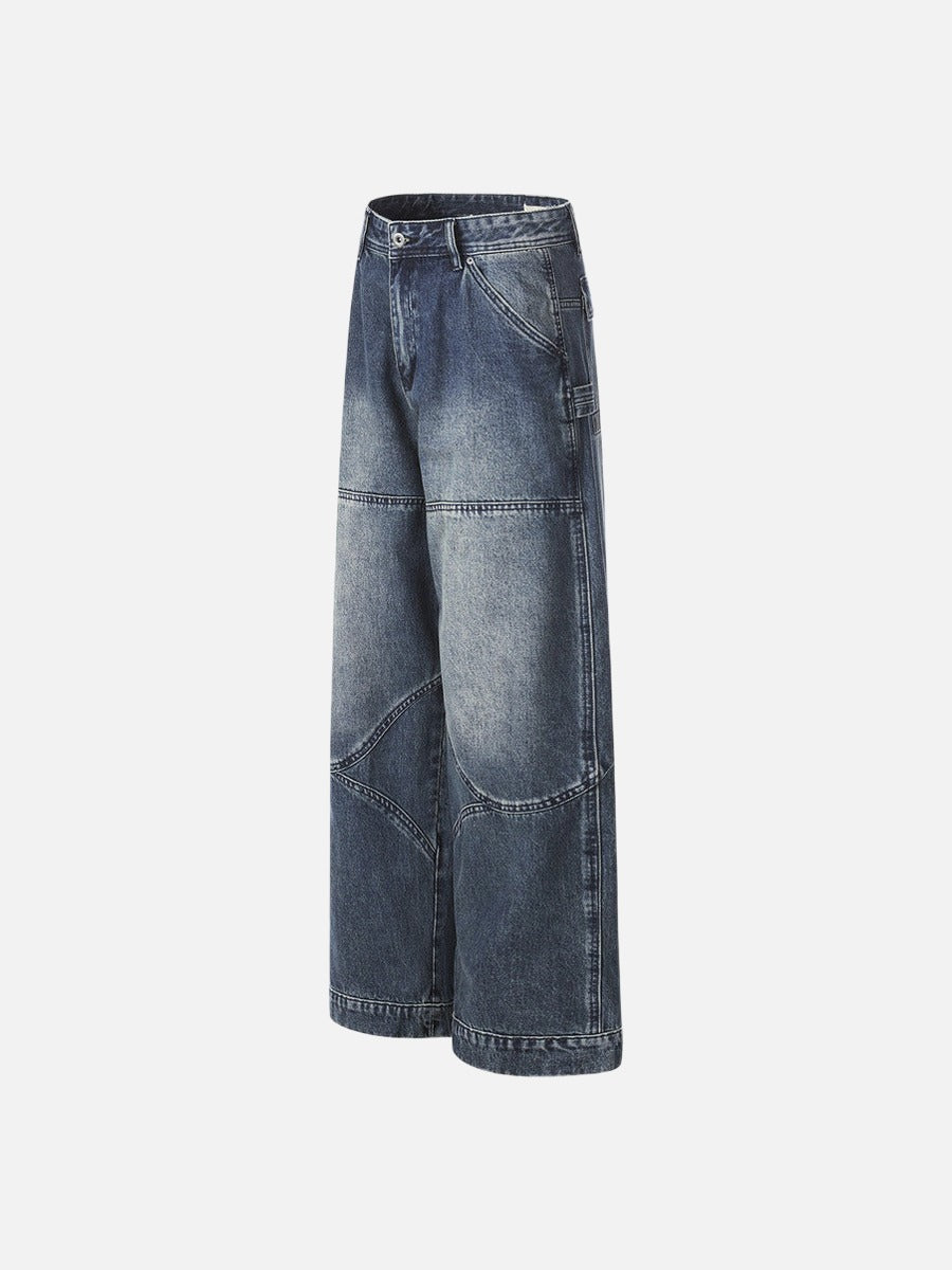 Gradient Wide-Leg Denim Jeans