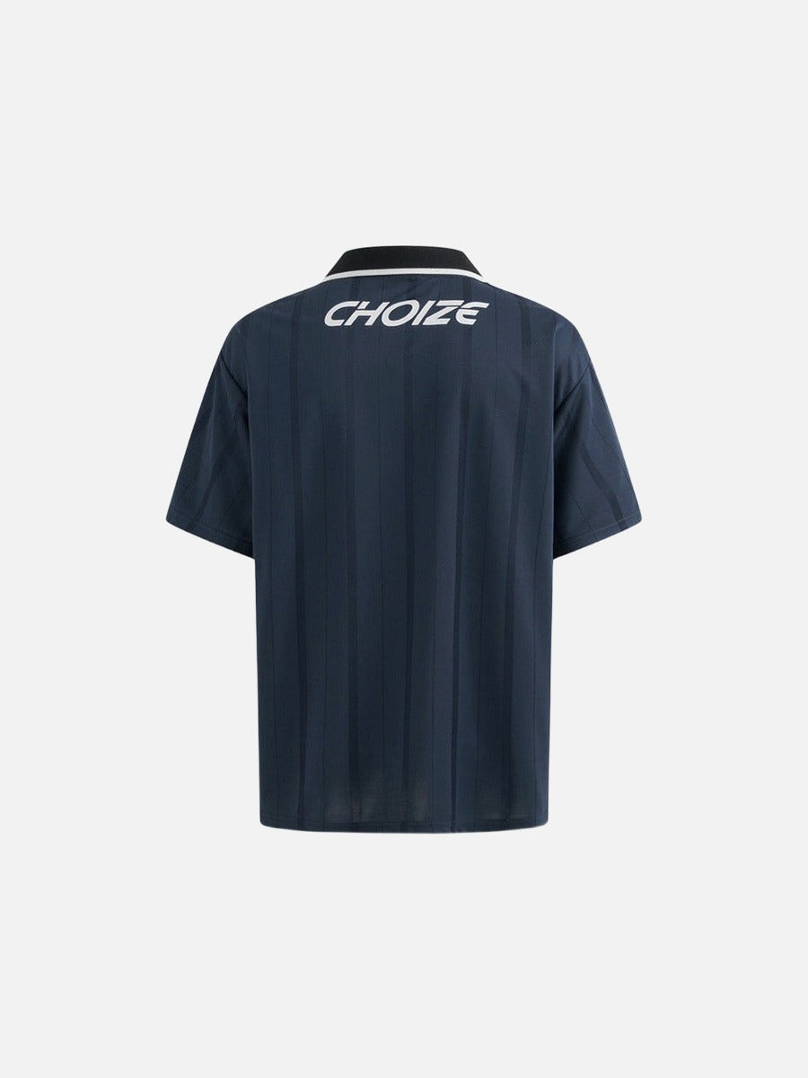 Playera polo gráfica con estampados llamativos