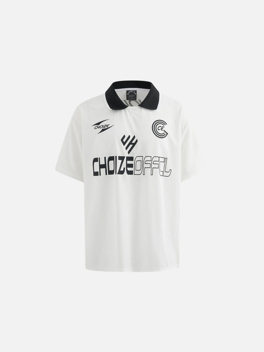 Playera polo gráfica con estampados llamativos