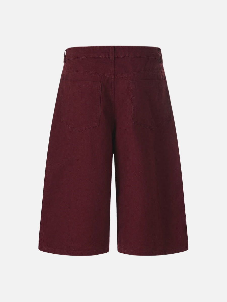 Pantalones capri de pernera ancha con estampado gráfico