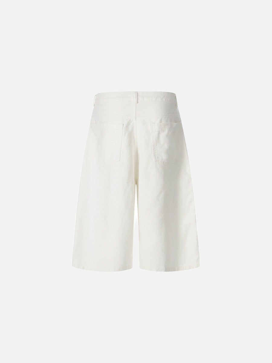 Pantalones capri de pernera ancha con estampado gráfico