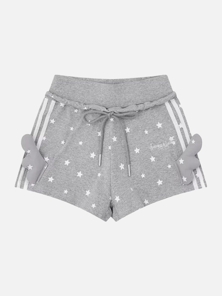 Shorts de descanso de talle alto con estampado de estrellas