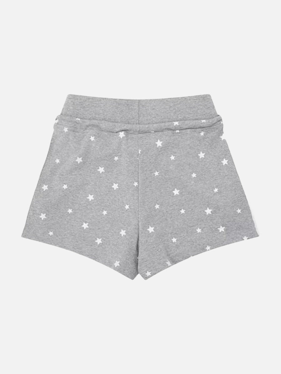 Shorts de descanso de talle alto con estampado de estrellas