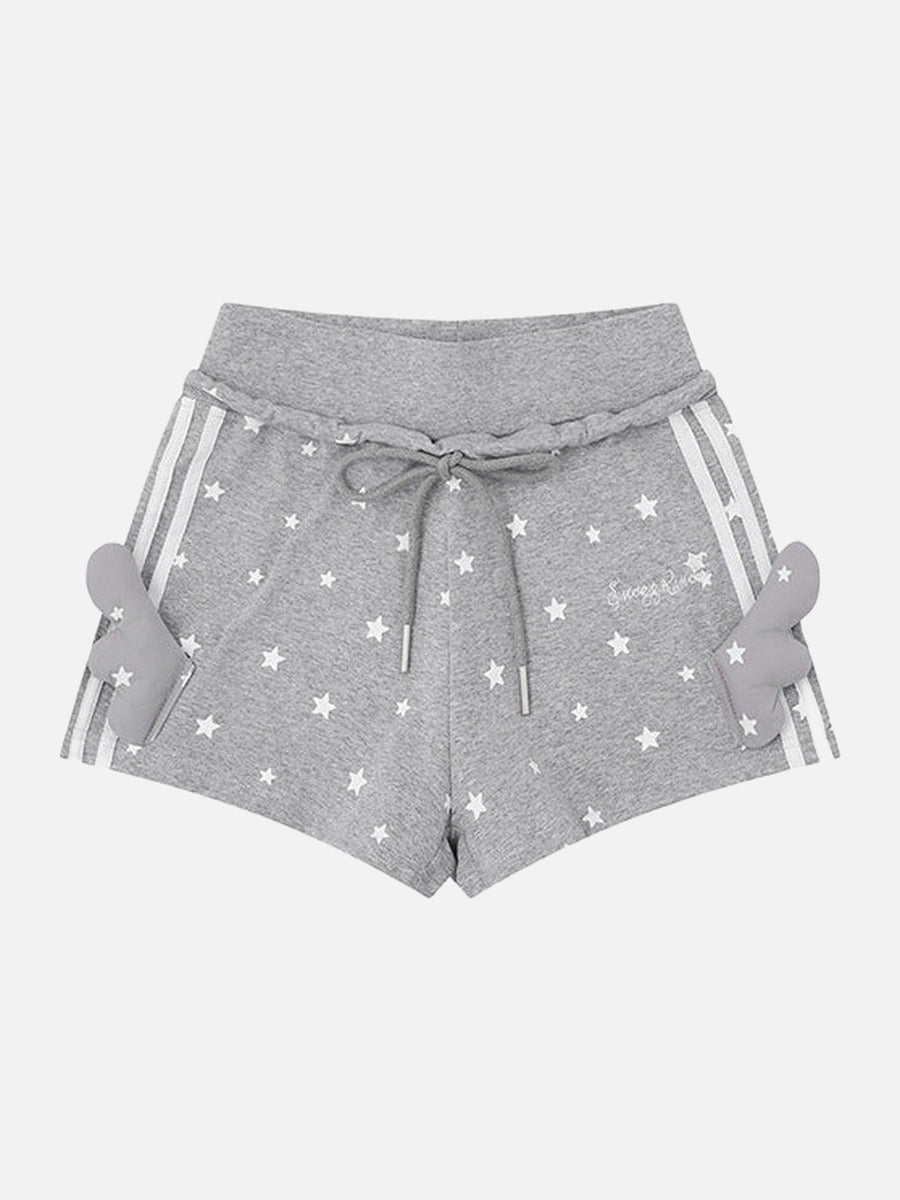 Shorts de descanso de talle alto con estampado de estrellas