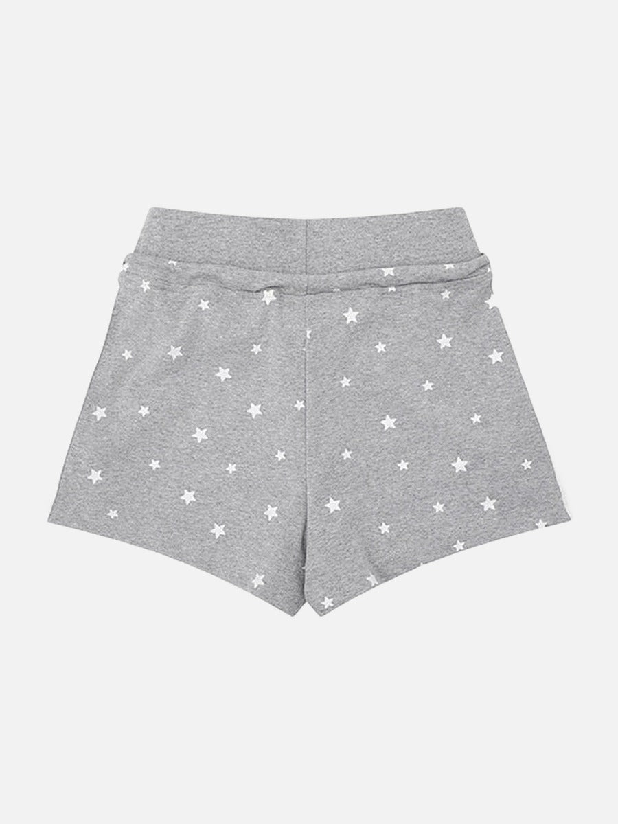 Shorts de descanso de talle alto con estampado de estrellas