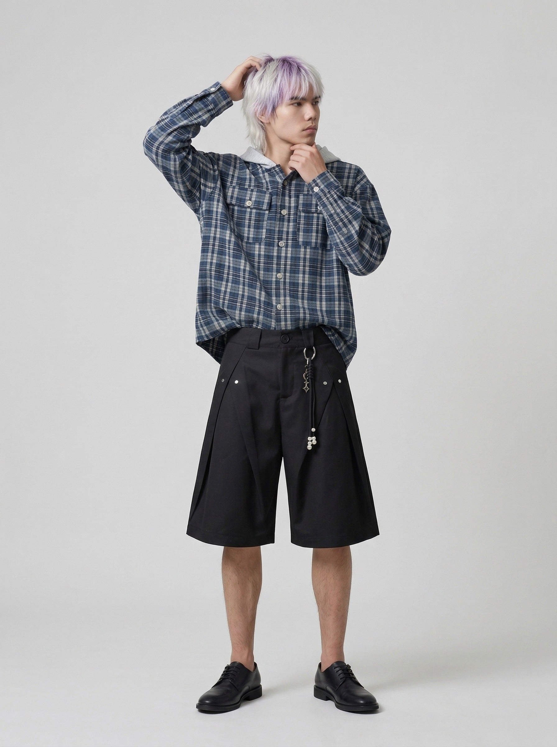 Pantalones cortos de cintura alta y pierna ancha