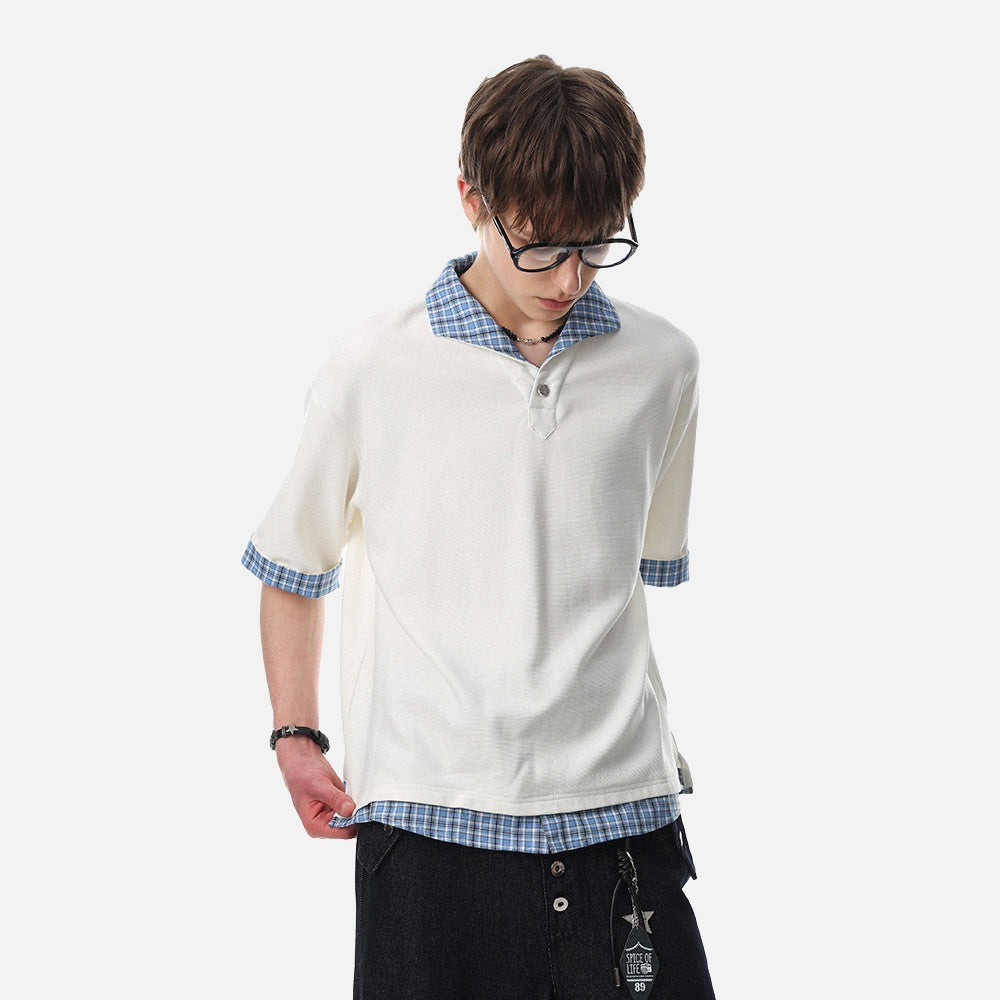 Polo para hombre con efecto doble capa