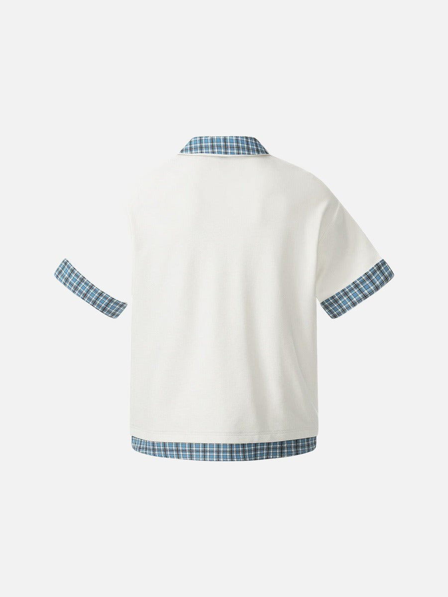 Polo para hombre con efecto doble capa