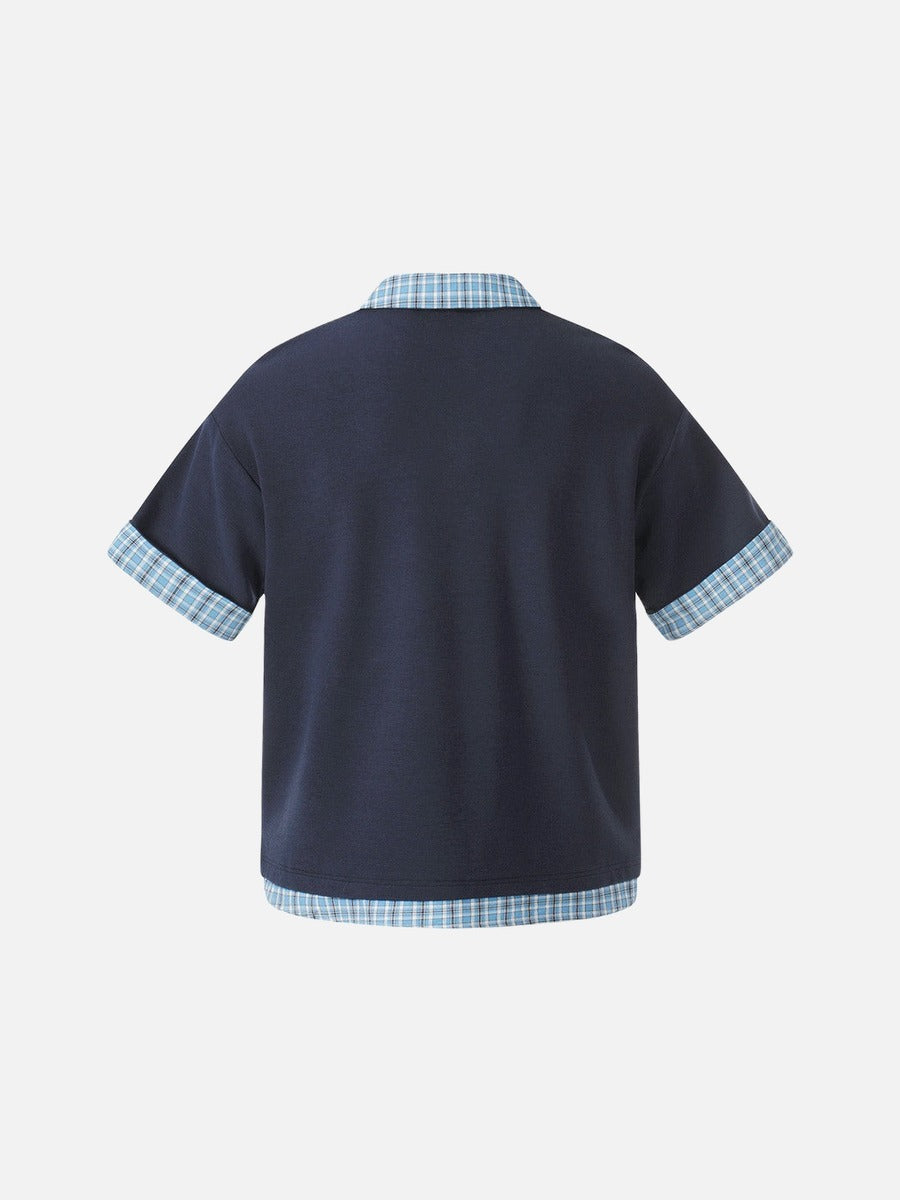 Polo para hombre con efecto doble capa