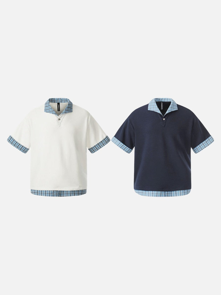 Polo para hombre con efecto doble capa