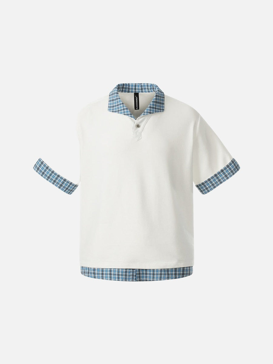 Polo para hombre con efecto doble capa