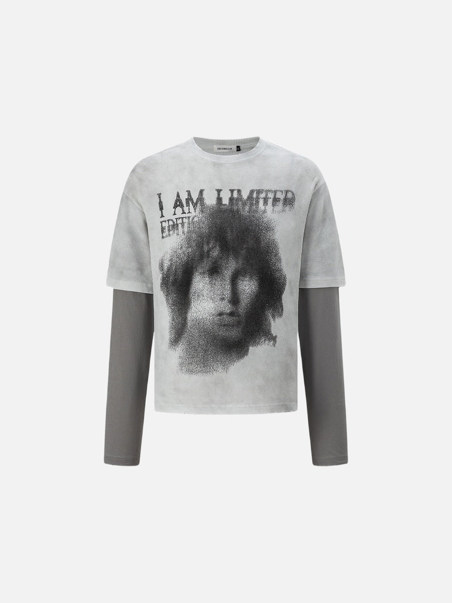 Camiseta de manga larga desgastada de edición limitada