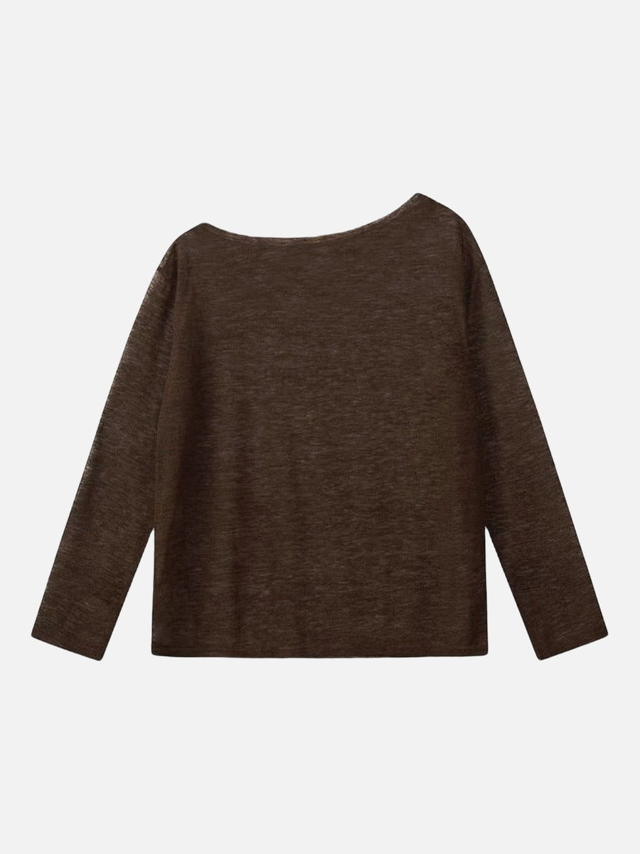 Top de manga larga gótico con cruz Luxhaven